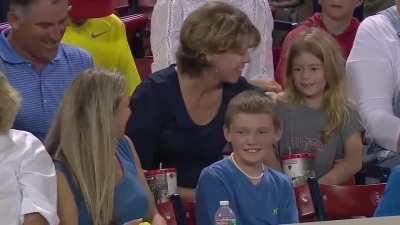 Aww even mom looks surprised