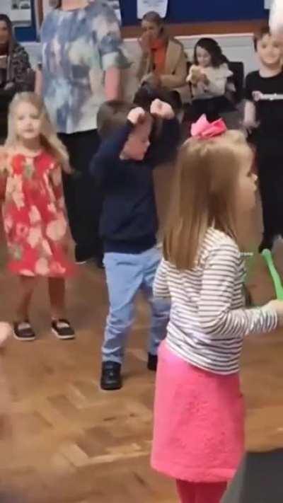 Get down little bruh!