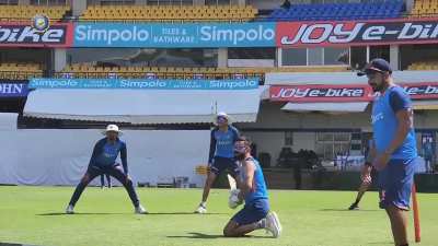 Koach practicing for third test