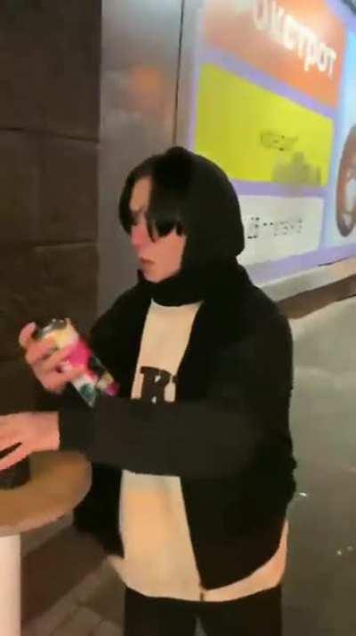 Teen Spray paint into mouth