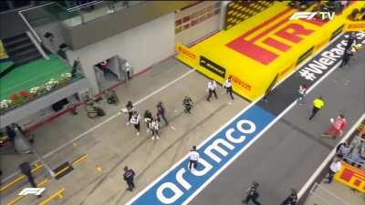 Mercedes practicing social distancing from Lewis Hamilton