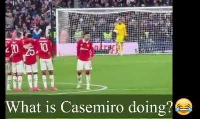 Casemiros antics during the penalty shootout