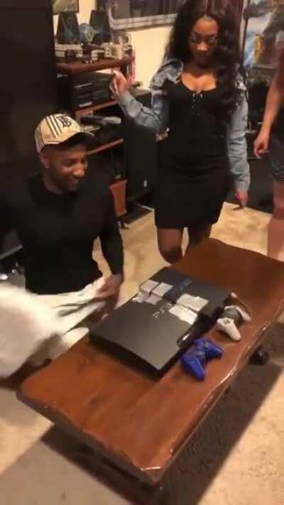 They all chipped in and bought him a PS5