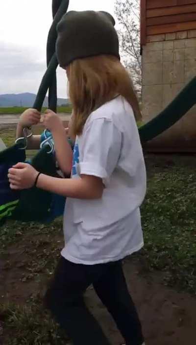 Some fun on the swing