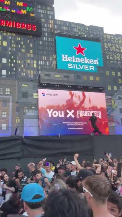 A fan tried to stage dive at the Ski Mask concert at Open Air Frauenfeld Festival by jumping off stage head first. No one caught him.