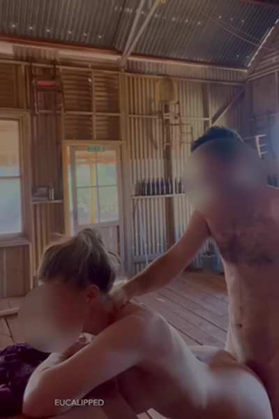 Fucking in a public saloon film set!