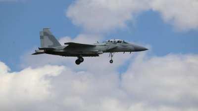 Caught this F-18 Landing at St. Loui Lambert Intl the other day