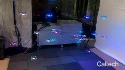 Engineers at Caltech have designed a new data-driven method to control the movement of multiple robots through cluttered, unmapped spaces, so they do not run into one another.