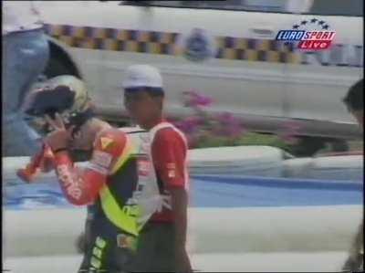 250cc 1998 Johor - Rossi and Ukawa both gunning for their first 250cc victories against the experienced Harada 🎤 Toby Moody and Dennis Noyes