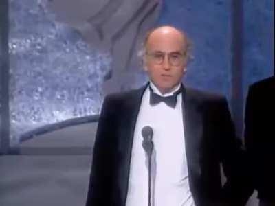 Larry David after winning his first Emmy for writing 