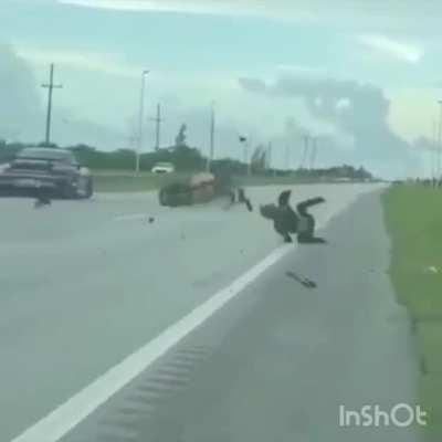 What can go wrong doing a wheelie in high speed