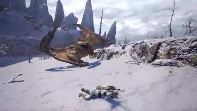 Tigrex snippet in Rise, Lagombi GS and gear.