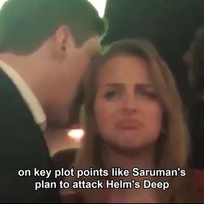 When she says she saw the trilogy in theaters