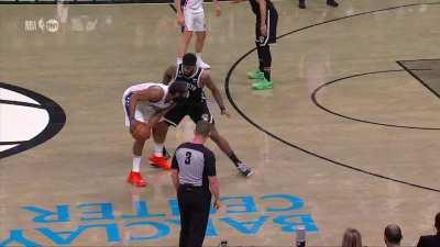 [Highlight] Tony Brothers calls the flagrant 2 on James Harden and ejects him out of the game, Joel Embiid is stunned