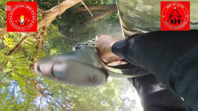 Local anti-junta resistance forces attacking a police station in Monywa Township, Sagaing Region, Myanmar. (November 24-25)