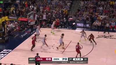 [Highlight] Kyle Lowry with a deep 3-pointer over Jamal Murray near the end of the 3rd quarter for the 