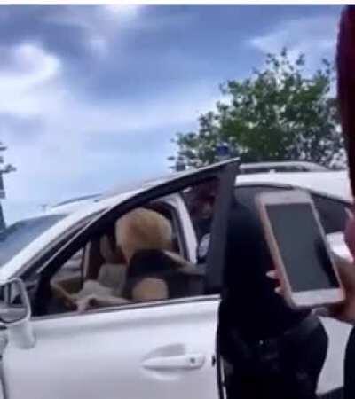 Karen gets arrested after a crash and trying to run from the accident