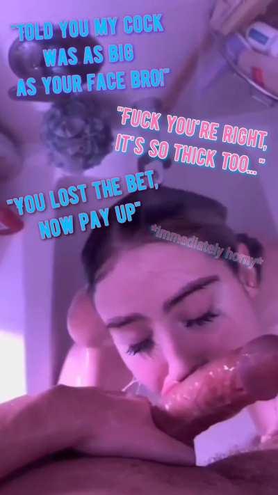 I secretly love making bets with my alpha bros knowing I’ll lose