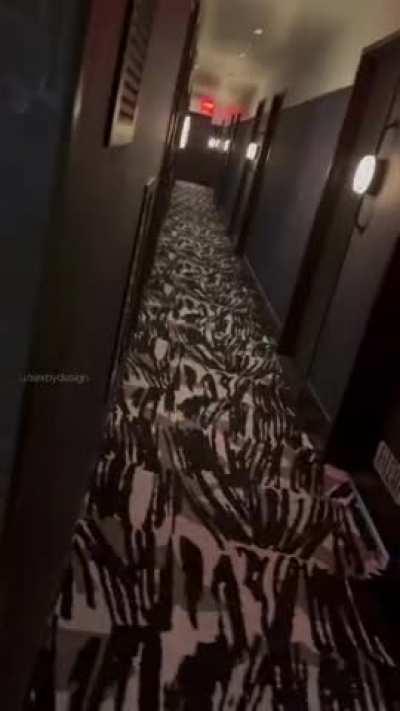 Resting on the hotel floor