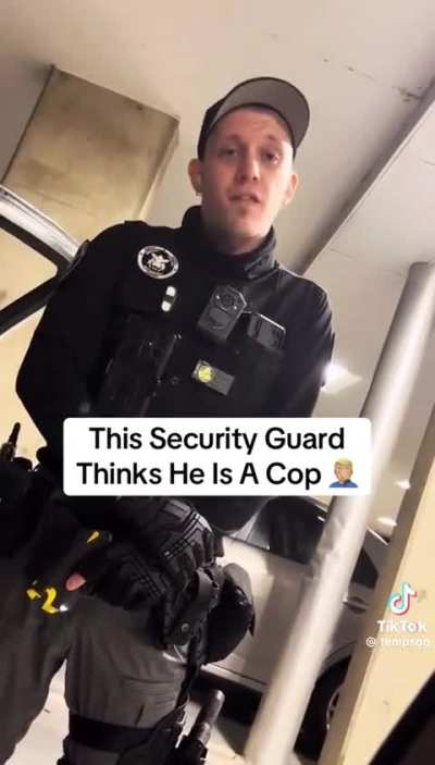 Power tripping security guard