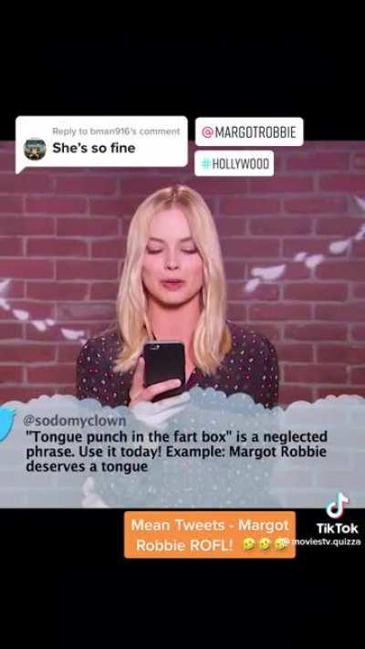 Her smile and the “WOW” at the end