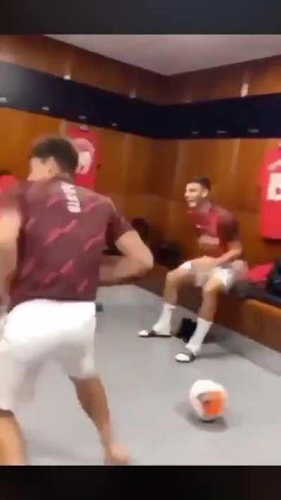 DJ in the dressing room