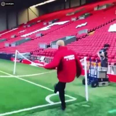 When this Liverpool steward couldn't resist from that 