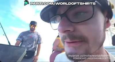 Josh cutting up a fish