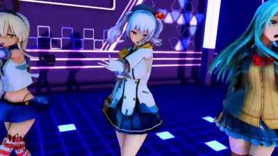 Shimakaze, Kashima & Suzuya - Venomous Snake [MMD R15]