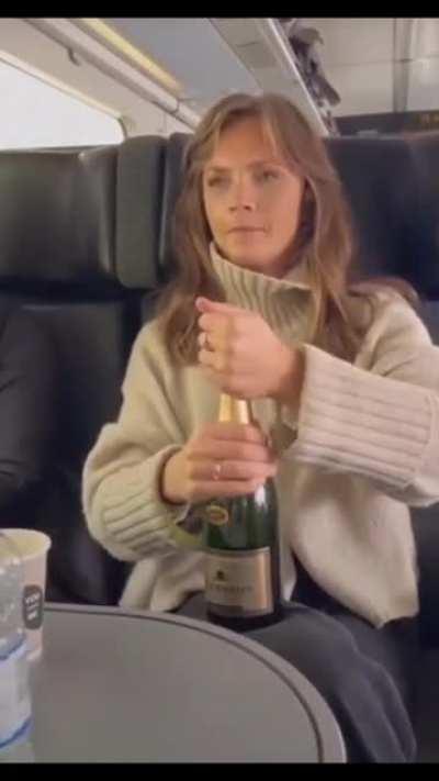 To drink champagne on the train