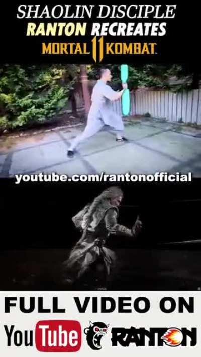Real Shaolin Monk and YouTuber Ranton Recreation Mortal Kombat