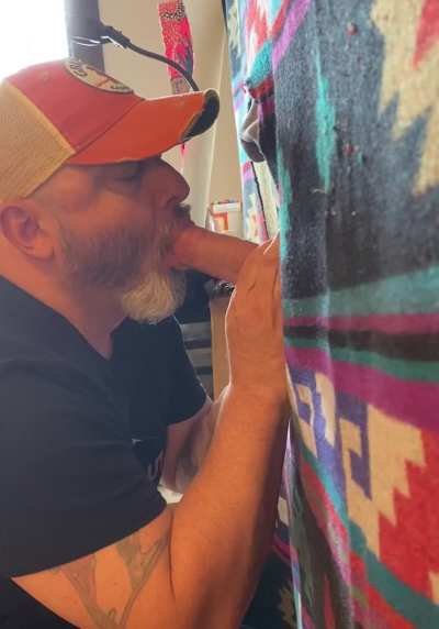 [47] I can’t tell you how much I revere, these big beautiful married cocks. Pulling them out of their sacred pouch for servicing, is an honor. Look at this beautiful dick. 