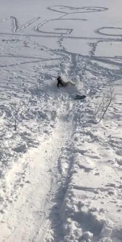 My friend tried to do a flip to show us how cool he is.