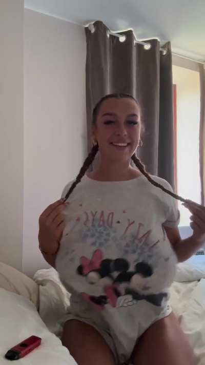 bouncing through the shirt