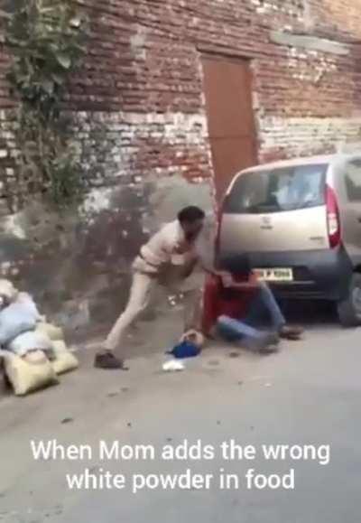 2 Punjabis casually fighting for the left over Aloo paratha