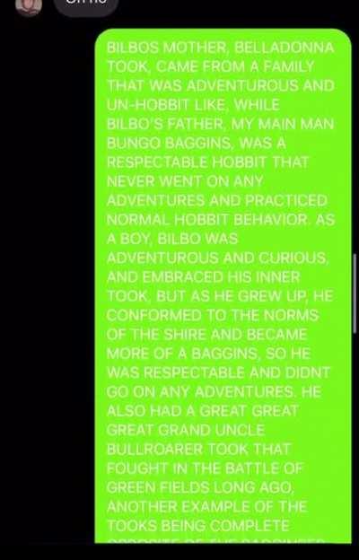 When your friend asks for help on his Hobbit homework