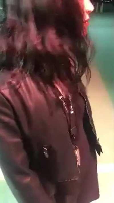 Gawker in parking lot