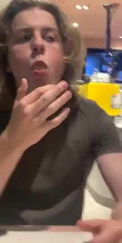 Girlfriends reaction of guy eating ice cream