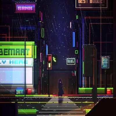 Here's a rainy mood Pixel-art animation I made