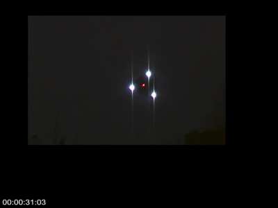 Stabilized video of triangle UFO