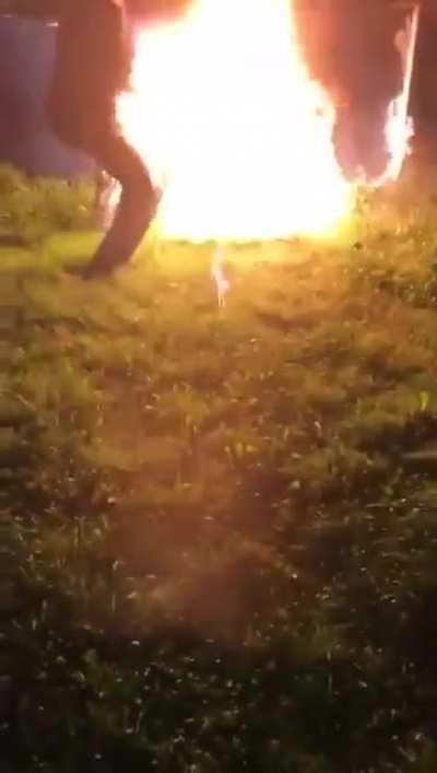 Обряд посвящения в пожарные.