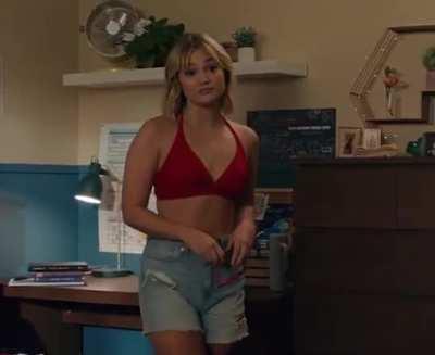 Red Bikini Top & Jeans Shorts