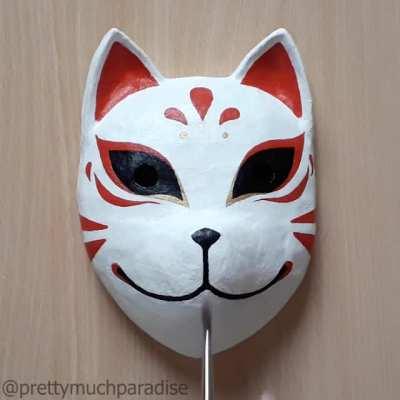 How I made a Kitsune mask out of paper mache