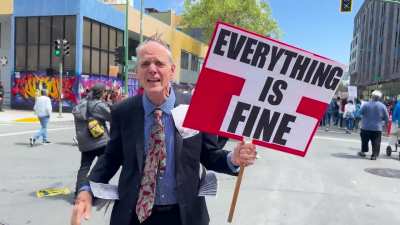 Counter-protester at Oakland 