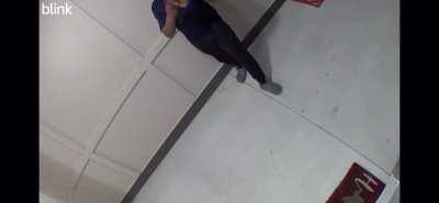 Package courier delivers and then steals package