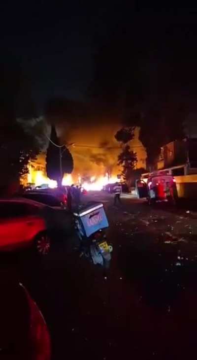 Fire after landing in Haifa.