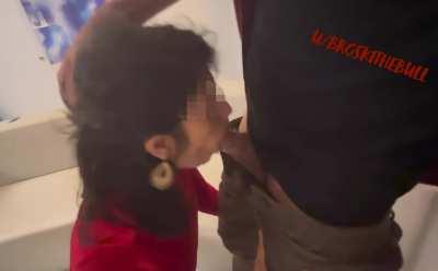 Desi hotwife sucking on her first BWC 🥵