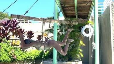 Feeling amazing in my ropes at Hedonism :)