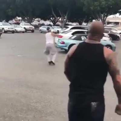 Man does a silly dance in an attempt to be admitted to a bar