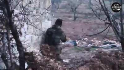[2015/02/20] Combat Footage Released By Liwa al-Muhajireen wal-Ansar Shows LMA Fighters Fighting SAA Troops (Aleppo, Syria)